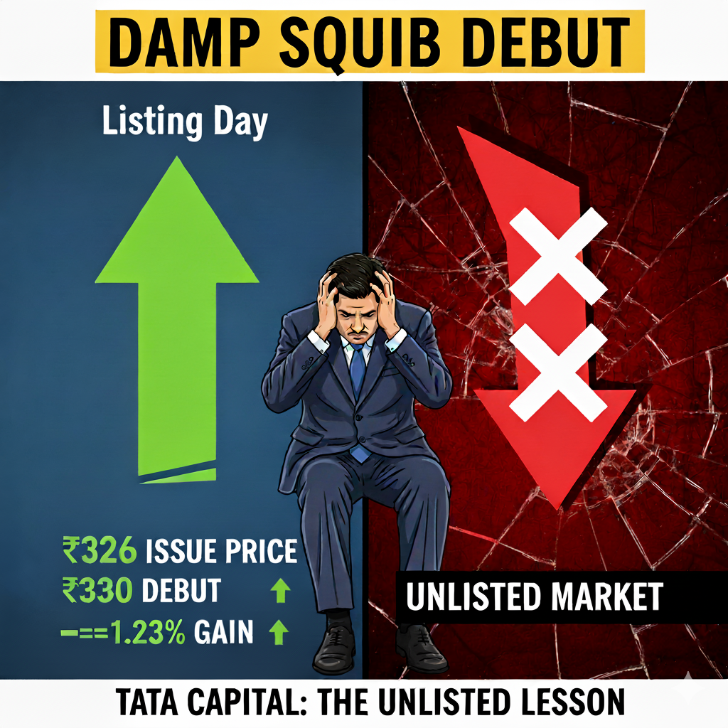 TATA Capital’s Damp Squib Debut: A Cautionary Tale for Unlisted Market Investors